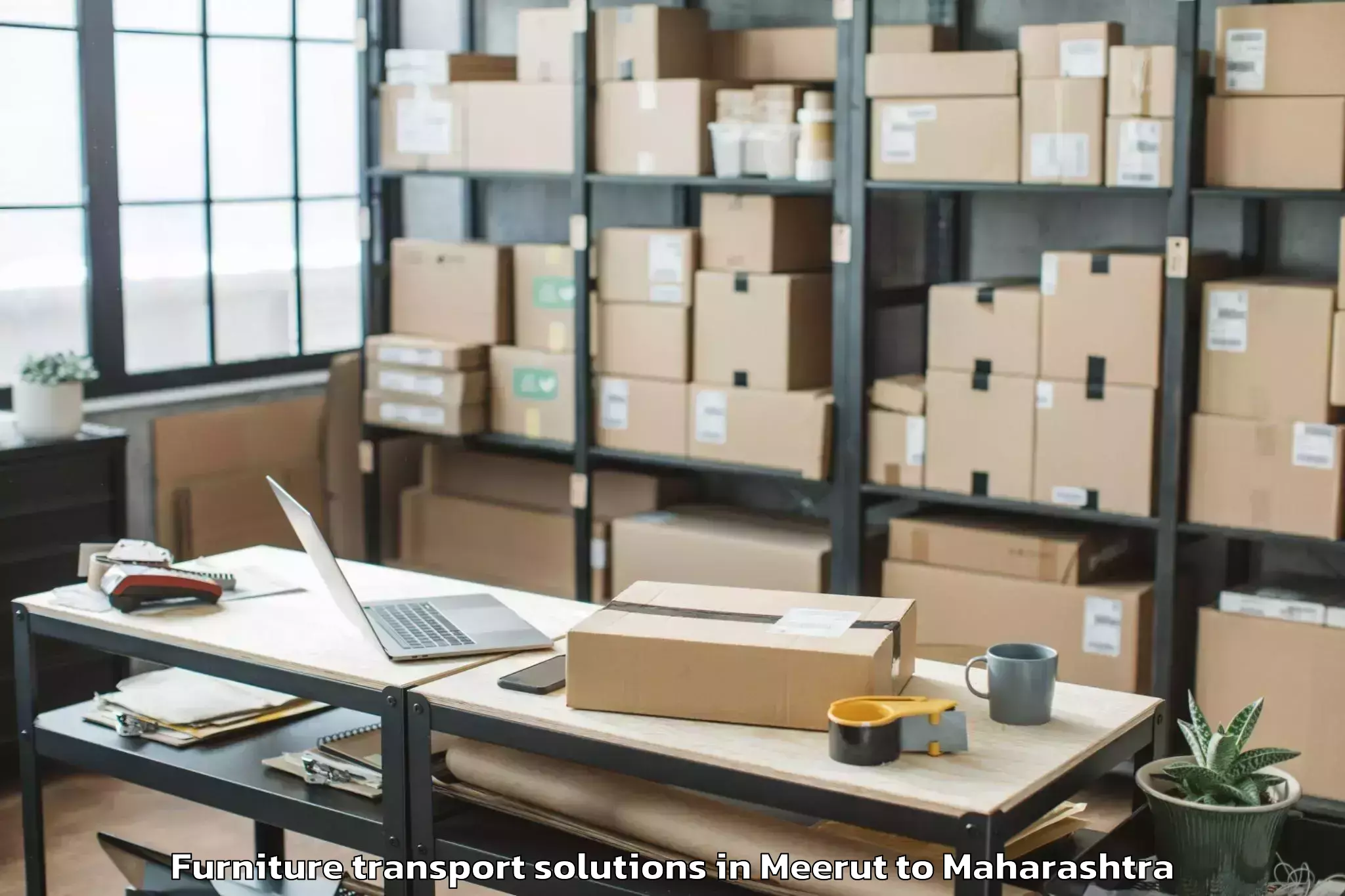 Book Meerut to Soegaon Furniture Transport Solutions Online